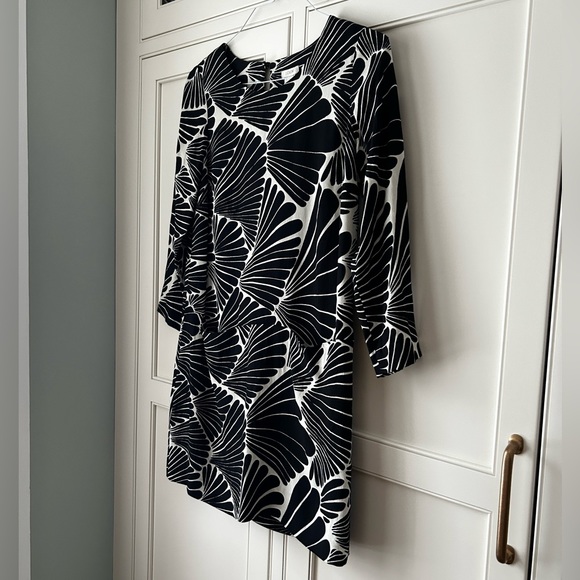 J.Crew Black and White Jules Fanfare Tunic Dress EUC Size 2 - Picture 4 of 8